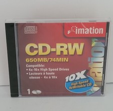 New Sealed IMATION CD-RW 4x-10x Compatible 650MB/74 Min High Speed Rewritable  picture
