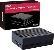 Geeekpi Aluminum Case for Raspberry Pi 5, Passive Cooling Case with Cooling Colu picture