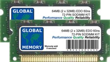 64MB (2 x 32MB) 60ns 72-PIN EDO SODIMM MEMORY RAM KIT FOR LAPTOPS/NOTEBOOKS picture