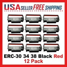 ERC-30 x 12 Pack Ribbon Black Red Ink Epson SNBC Kitchen Printer ERC30/34/38 picture