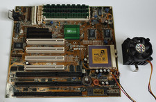 ASUS SP97-V rev. 1.02. Motherboard Socket 7 + AMD-K5 PR133 + 32MB RAM TESTED picture