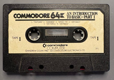 (VG-) Commodore 64 An Introduction to BASIC Part 1 Cassette Tape 1 Untested picture