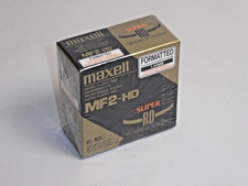 10x Maxell MF2-HD Super RD 1.44MB Floppy Disks, Original Packaging & NEW picture
