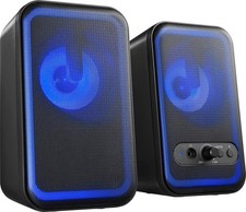 Insignia™ - 2.0 Bluetooth Computer Speakers with RGB Lighting (2-Piece) - Black picture