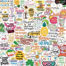 300PCS Motivational Inspirational Quote Stickers for Adults Teens Yellow picture