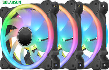 [3-Pack] RGB LED Computer Case Fan PC Cooling Fan 120mm Addressable RGB MB Sync picture