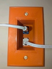 Dual Recessed Ethernet Wall Plate Case Reclaim Your Wasted Space 3d printed picture