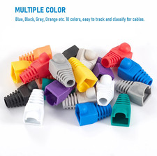 50pcs RJ45 Strain Relief Boots CAT5E CAT6 Ethernet Plug Cover Set - NEW picture