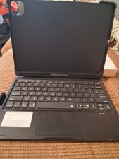 Black Bluetooth Backlit Keyboard Folio Case w/ Built-In Touchpad for Apple iPad picture