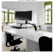 Ergotron WorkFit-A Dual Workstation with Suspended Keyboard for Tabletops picture