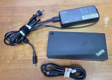 Lenovo ThinkPad USB-C Docking Station WITH 90W AC Adapter 40A9 DK1633 PSU cables picture