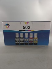 POSCHINK 502 Refill Ink 5 Pack For Epson Ecotank Black, Cyan, Magenta, Yellow picture