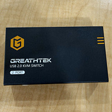 GREATHTEK 2-Port USB 2.0 HDMI KVM Switch Box 2:1 Portable Black picture
