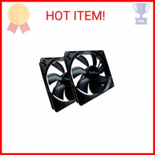 APEVIA AF212S-BK 120mm 4pin Molex & 3pin Motherboard Silent Black Case Fan (2-pk picture