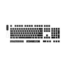 Pudding Keycaps 2 - Full Key Set - PBT - 112 Keys - Black picture