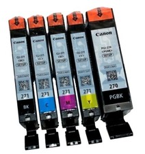 Genuine OEM Canon Printer Ink Cartridges MG5720 MG6820 PGI-270 & CLI-271 picture