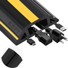 6.5FT Floor Cord Cover Heavy Duty Cable Cover Protector with 3 Channels Exten... picture