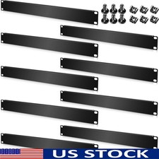 Metal Rack Blank Panels Server Installation W/ Mounting Screws Durable Design US picture