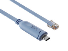 10ft USB-C Console Cable for Cisco RJ45 8P8C Rollover FTDI FT232RL Flat Blue picture