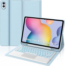 IVEOPPE Keyboard Case for Galaxy Tab S11 Ultra 14.6 inch Backlit Trackpad Blue picture