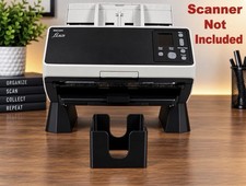TCG Card Scanner Riser & Catch Bin for Ricoh fi-8170 - Black 3D Printed Stand picture