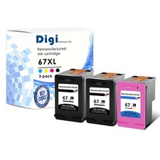 3PK Generic Ink Cartridge 67XL SET FOR HP DeskJet 1255 2722 2732 2752 2755 4155 picture