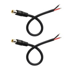 2 Pcs DC7909 Power Pigtails Cable, 12V DC 8mm Male Plug to Bare Wire Open End P picture