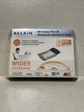Belkin Corp Wireless Pre-N Notebook Network Card (Part# F5D8010) 2004 NEW/SEALED picture