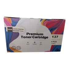 LxTek Compatible Premium Toner Cartridge Replacement 4 Pack Black Model 137 New picture