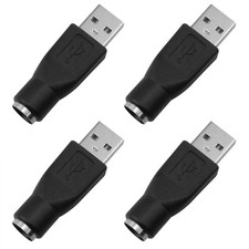 USB to PS2 Adapter 4-Pack PS/2 Female to USB Male Converter for Keyboard Mouse picture