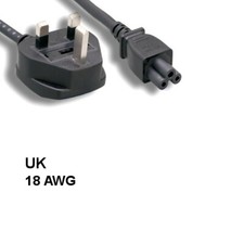 [Lot10] 6Ft UK Britain 3 Prong Notebook AC Power Cord IEC60320 C5 to BS1363 5A/2 picture
