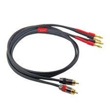 WJSTN 2Pack RCA to Banana Plug Speaker Cable Adapter, 1FT, 1 foot, Red+Black picture