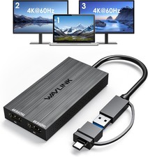 WAVLINK USB 3.0/USB C to Dual HDMI Displaylink Adapter 4K@60hz Dual Monitor picture