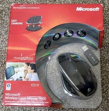 Microsoft 2.4GHz Wireless Rechargeable Laser Mouse 7000 Black picture