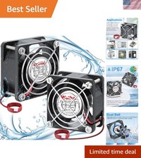 Compact 60mm 12V DC Fan - Dual Ball Bearing, Low Noise, Perfect for Humid Spaces picture