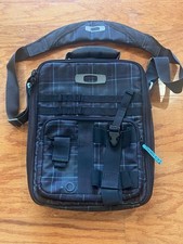 Oakley CHECKPOINT Vertical Laptop Padded Messenger Bag AP Blue Plaid Macbook picture