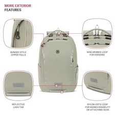 SAGE GRAY - SWISSGEAR SHIELD LAPTOP BACKPACK, SAGE GRAY, 18.5