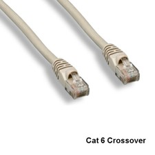 Kentek Gray 10ft Crossover Cat6 UTP Patch Cord 24AWG 550MHz Pure Copper Ethernet picture