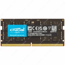 Crucial 32GB DDR5 4800 MHz PC5-38400 2Rx8 SODIMM Laptop Memory RAM CT32G48C40S5 picture