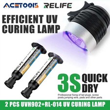 2PCS RELIFE RL-UVH902 10ML UV Solder Mask Ink + RL-014 UV Light picture