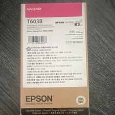 Epson Genuine T603B/C13T603B00 Magenta UltraChrome K3 Ink 220ml for 7800/9800 picture