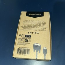 Amazon Basics HDMI to DVI Adapter Cable 1080P 6ft HL-007347 Black picture
