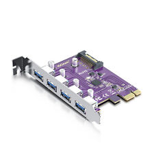 4 Port PCIe to USB adapter PCIe to USB 3.0 USB Expansion Card w/ SATA Connector picture