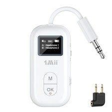 1Mii SafeFly Pro Bluetooth Airplane Adapter 3.5mm AUX TX RX OLED Dual Connect picture
