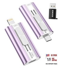 256GB Dual Interface USB Flash Drive, Plug & Play No App Lavender Purple 256 GB picture