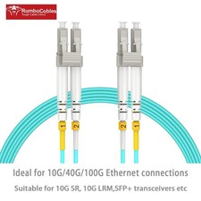 RamboCables OM3 LC to LC Fiber Patch Cable Multimode 13ft/4m-8PACK, MM Fiber picture