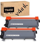 V4Ink 2 Pack Replacement For Brother Tn450 Tn420 Black Toner Cartridge picture