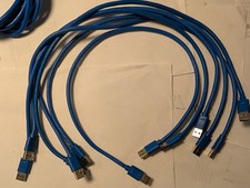 6x StarTech 2ft Blue USB 3.0 A Male to A Male SuperSpeed Cables 5Gbps Tested picture
