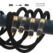 Pair 5N OFC Copper Silver Plated RCA/XLR Cable Audio Interconnect Signal Wire picture