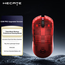 EDIFIER HECATE G3M Pro Transparent Dark Red Wireless Bluetooth Mouse Gaming Mice picture